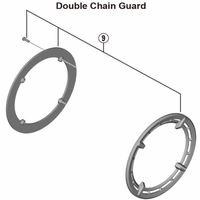 シマノ Y0J198040 FCーE6100 38T用 ダブルガード&ボルト 1セット(3個)（直送品）