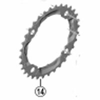 シマノ Y1LD98080 FCーM591/M590 トリプル/9S チェーンリング 32T ブラック 1セット(4個)（直送品）