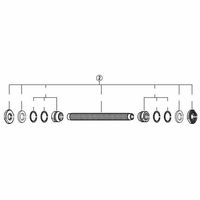 シマノ Y2T398040 ハブ軸組立品 (軸長108mm/ 玉間100mm) 1セット(3個)（直送品）