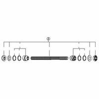 シマノ Y3B598030 ハブ軸組立品 (軸長146mm/ 玉間135mm) 1セット(3個)（直送品）