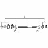 シマノ Y3E098010 FHー3500 ハブ軸組 1セット(4個)（直送品）
