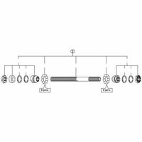 シマノ Y3TD98010 ハブ軸組立品 (軸長146mm / 玉間135mm) 1セット(3個)（直送品）