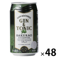 ノンアルコール カクテル飲料 ジントニック SAKURAO 350ml 2ケース（48本）