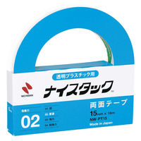 ニチバン 両面テープ ナイスタック 透明プラスチック用 NW-PT15 1巻（わけあり品）