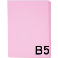 アスクル　カラーペーパー　B5　ピンク　1冊（500枚入）  オリジナル（わけあり品）