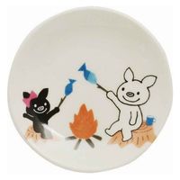 逸品社 プレート 8cm LuckyPig giggle ラッキーピッグ ギグル 皿 食器 洋食器 豆皿 陶磁器 日本製 たき火（取寄品）