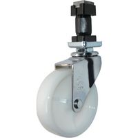 ハンマーキャスター ハンマー パイプ差込み旋回式ナイロン車輪 75mm 角25用 4204EN-N75 1個 814-1189（直送品）