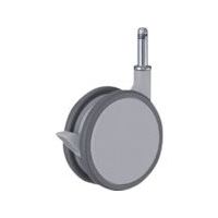 ハンマーキャスター ハンマー 双輪差込み旋回式ウレタン車輪 100mm グレー ストッパー付 750K-FA1100 1個 814-1694（直送品）