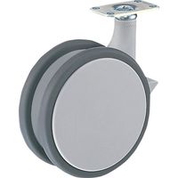 ハンマーキャスター ハンマー 双輪平付け旋回式ウレタン車輪 100mm ストッパー付 グレー 700P-FA1100 1個 814-0492（直送品）