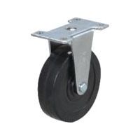 プレート式 固定 ステンレスキャスター ゴム 車輪径65mm Eタイプ SUSーER型 取付寸法56×28 SUS-ER-65RH 1個（直送品）