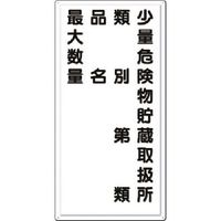 つくし工房 つくし 消防標識 少量危険物貯蔵取扱所 類別・・・ FD-14 1枚 185-2695（直送品）