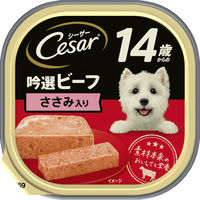 マースジャパン シーザー　トレイ　１４歳からの　吟選ビーフ　ささみ入り１００ｇ 4902397843436 1セット（48個入り）（直送品）