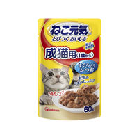 ユニ・チャーム（株） ねこ元気パウチ成猫まぐろ入りかつお６０ｇ 4520699638309 1セット（60個入り）（直送品）