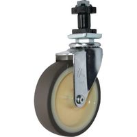 ハンマーキャスター ハンマー パイプ差込み旋回式ウレタン車輪(ナイロンホイール)125mm 角32用 4205EN-UR125 1個（直送品）