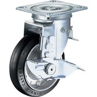 ハンマーキャスター ハンマー スイッチキャスター ゴム車輪 125mm ストッパー付 413F0S-R125 1個 814-0870（直送品）