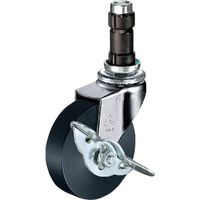 ハンマーキャスター ハンマー パイプ差込み旋回式MCナイロン車輪 75mm φ25用 ストッパー付 4153EN-MC75 1個（直送品）