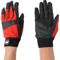 川西工業 川西 PUファントム レッド 1P Mサイズ 2973R-M 1セット(10双) 123-6090（直送品）