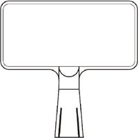 つくし工房 つくし コーンサインスタンド ヨコ型片面 ー無地ー 白 CS-49 1台 184-4727（直送品）