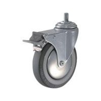 ハンマー ねじ込み旋回式ウレタン車輪(ナイロンホイール・ベアリング)125mm トータルロック 415MA-KUB125 1個（直送品）