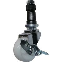 ハンマーキャスター ハンマー パイプ差込み旋回式ナイロン車輪 40mm φ25用 ストッパー付 4153EN-N40 1個 814-2504（直送品）