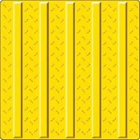 つくし工房 つくし 点字タイル(JIS規格)[誘導]屋外用合成ゴム製 大 5585-Y 1枚 184-4762（直送品）