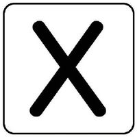 ユニット 配管ステッカー X(中) アルミ 60×60 10枚組 AS.25.24M 1組(10枚) 745-9106（直送品）