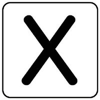 ユニット 配管ステッカー X(大) アルミ 80×80 10枚組 AS.25.24L 1組(10枚) 745-9092（直送品）