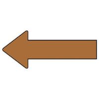 ユニット 配管ステッカー 方向表示 茶(中) 40×100 10枚組 AS.23.6M 1組(10枚) 745-7863（直送品）