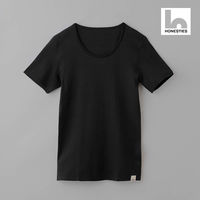HONESTIES　国産裏表なしメンズTシャツ/黒/L　1着（直送品）