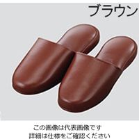 ニッポンスリッパ 抗菌ビニールスリッパ ブラウン 348552 1足 3-5565-02