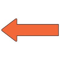 ユニット 配管ステッカー 方向表示 黄赤(小) 30×70 10枚組 AS.23.9S 1組(10枚) 745-7995（直送品）