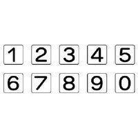 ユニット 配管ステッカー 数字1~0 各1(中) 60×60 10枚組 AS.24.20M 1組(10枚) 745-8142（直送品）