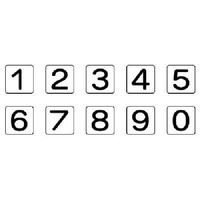 ユニット 配管ステッカー 数字1~0 各1(小) 40×40 10枚組 AS.24.20S 1組(10枚) 745-8151（直送品）