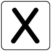 ユニット 配管ステッカー X(小) アルミ 40×40 10枚組 AS.25.24S 1組(10枚) 745-9114（直送品）