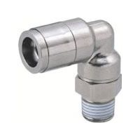 日本ピスコ ピスコ チューブフィッティングブラスエルボ チューブ8ネジR1/4ゴムFKM KL8-02-F 1セット(10個)（直送品）