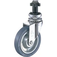 ハンマーキャスター ハンマー パイプ差込み旋回式ゴム車輪(スチールホイール)125mm φ38用 4202EN-PR125 1個（直送品）