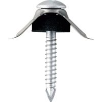 WAKAI ダンバ 木下地・アルミ下地用 波座セット 鉄板小波用 トラス シルバー 5X35 (100本入) 68535RS（直送品）