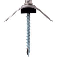 若井産業 WAKAI ダンバ ステンキャップ 木下地用 波座セット 鉄板大波用 5.3X65 (50本入) 6965CTO 1箱(50組)（直送品）