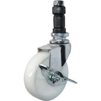 ハンマーキャスター ハンマー パイプ差込み旋回式ナイロン車輪 65mm φ25用 ストッパー付 4153EN-N65 1個 814-2506（直送品）