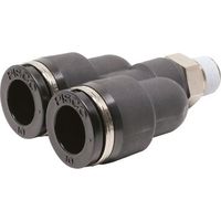 日本ピスコ ピスコ チューブフィッティング ブランチワイチューブ10ネジR1/8 PX1001 1セット(10個) 809-5705（直送品）