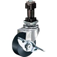 ハンマーキャスター ハンマー パイプ差込み旋回式MCナイロン車輪 50mm 角25用 ストッパー付 4154EN-MC50 1個（直送品）