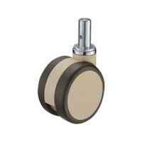 ハンマーキャスター ハンマー 双輪差込み旋回式ウレタン車輪 100mm ライトブラウン 705K-FA2100 1個 814-1664（直送品）