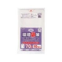 東京硝子器械 TGK 環境袋策 70L 透明 10枚入 153-23-69-41 1袋(10枚) 190-3598（直送品）