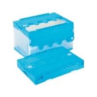 東京硝子器械 TGK 蓋付きオリコン CFーS41NR 青/透明 40L 519-56-94-21 1個 186-0395（直送品）