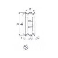 エバオン EVN ブッシングプーリー SPC 236mm 溝数6 SPC236-6 1個 514-5040（直送品）