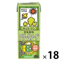 キッコーマン 豆乳飲料 クリームソーダ 200ml 1箱（18本入）