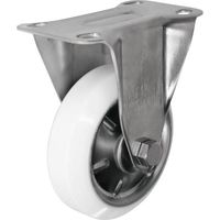 シシクSISIKUアドクライス シシク ステンレスキャスター 固定 125径 抗菌ホワイトウレタン車輪 SUNK-125-SWUW 1個（直送品）