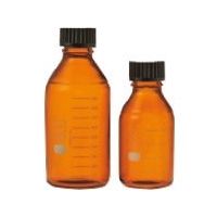 東京硝子器械 TGK ねじ口びん 茶 黒キャップ付371-05-21-73