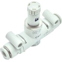 CKD ダイヤル付スピードコントローラ インラインタイプ DSC-S1-08-H88-L 1個 251-9155（直送品）