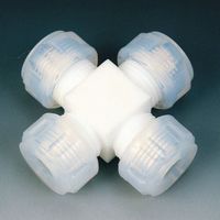 フロンケミカル フッ素樹脂 接続ジョイント十字型 6φ NR1003-001 1個 734-9548（直送品）